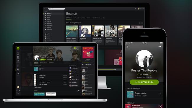 Spotify's is the dominant player in the increasingly competitive music streaming business. Picture: Spotify