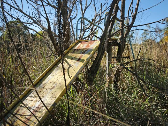 A run-down slide is still standing. Picture: Richard Dobson