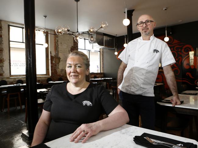 Cheryl and Naser Daci have opened Black Footed Pig in the City Flour Mill on Morrison St. Picture: KIM EISZELE