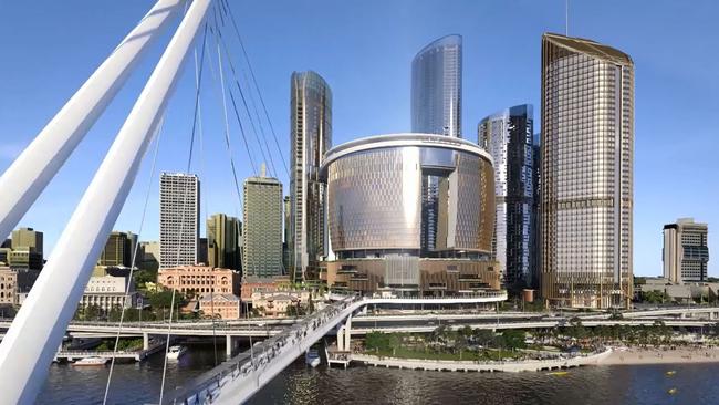 An artist’s impression of the $3.6bn Queen’s Wharf development.