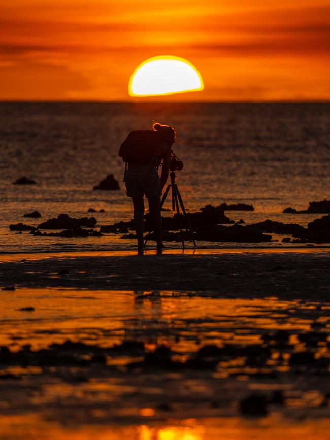 Louise taking a sunset snap. Picture: Supplied