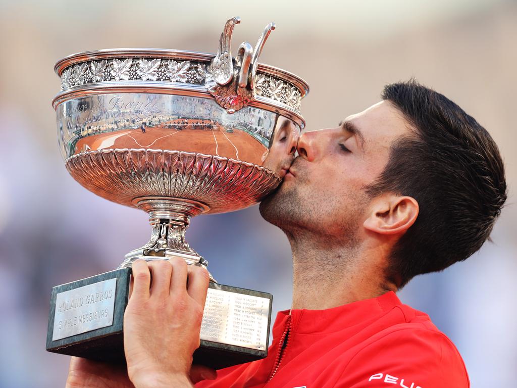 Djokovic is the reigning champion at Roland Garros after defeating Stefanos Tsitsipas in last year’s final. Picture: Clive Brunskill/Getty Images