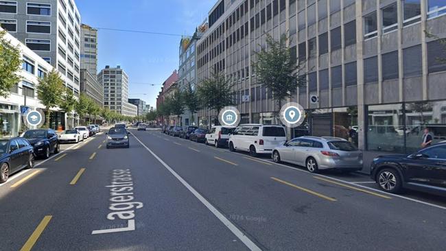 Swiss media have reported that a 28-year-old Australian man was arrested after a 41-year-old was stabbed inside a retail store on Lagerstrasse in Zurich. Picture: Google Maps