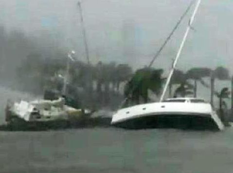 REFURBISHMENT: Boats at Hamilton Island during Cyclone Debbie. Picture: News Corp