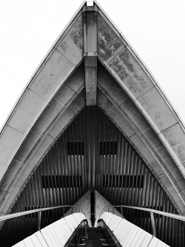 A tantalisingly different view of the amazing sails. Picture: Hollie Adams