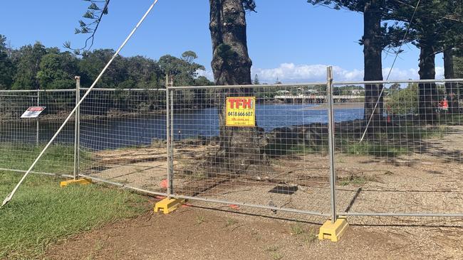 Reflections have been undertaking work on the bank of the Brunswick River at Brunswick Heads. Picture: Liana Boss