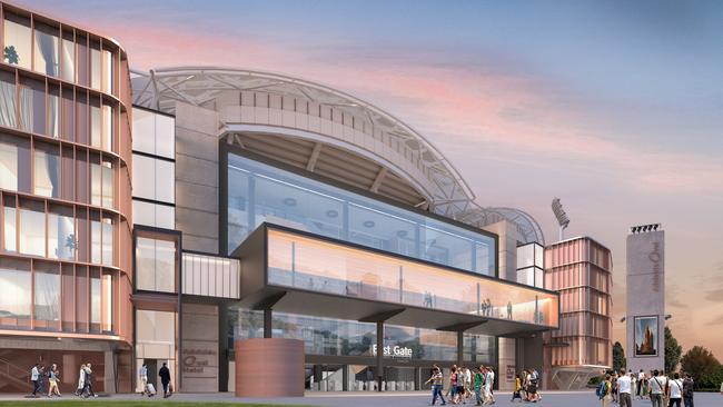 An artist’s impression of the Adelaide Oval Hotel. The Adelaide City Council will vote on taking a hard line stance against the development.