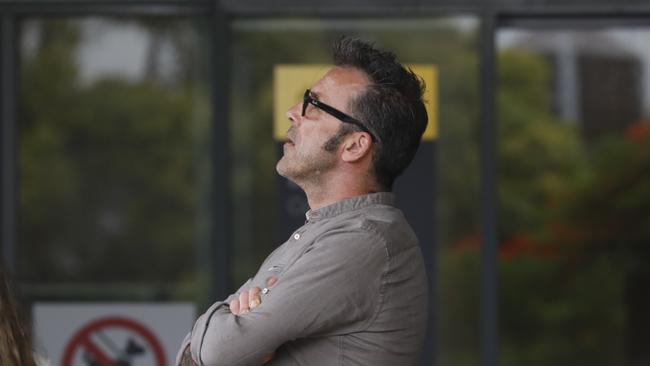 Laurent Hayez, father of missing Belgian backpacker Theo Hayez, outside the inquest on Wednesday. Picture: Liana Boss