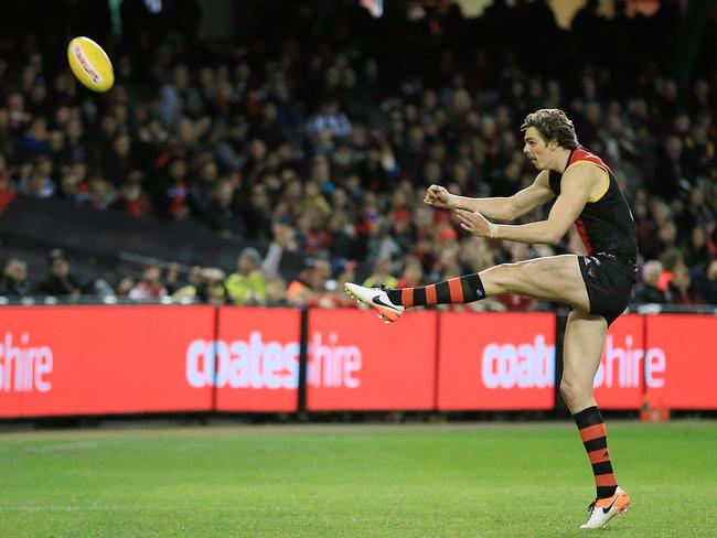 Daniher has another shot at six points. Picture: Wayne Ludbey