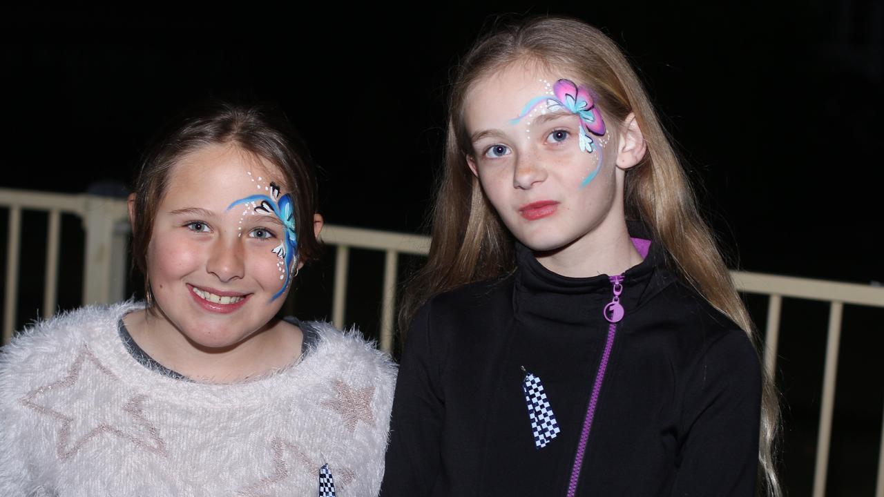 Olivia Johanson and Amy-Lee Innes at the Stanthorpe Blue Light Disco on Friday, June 2.