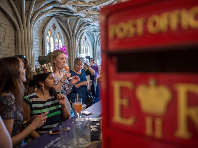 Revellers at the Washington pop-up bar. Picture: AFP Photo / Andrew Caballero-Reynolds