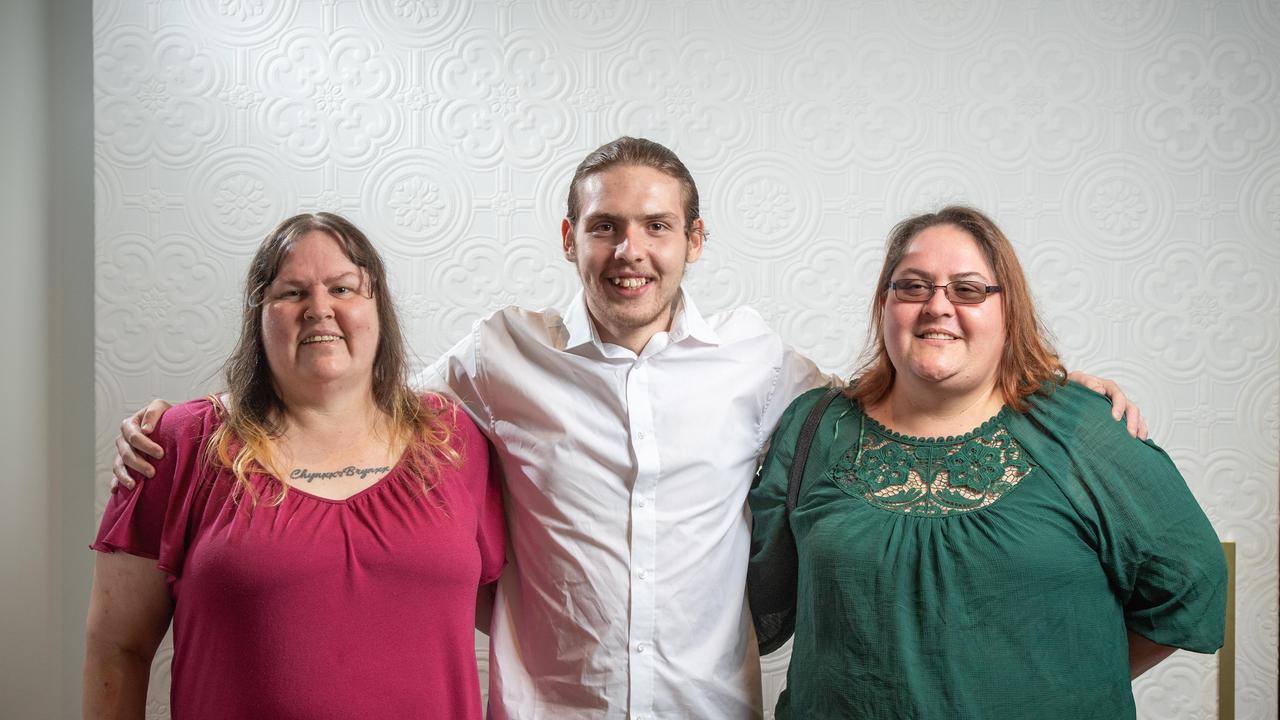 Kylie Johnston, Matthew Couzens and Melissa Couzens at the Nelson Park school graduation 2022. Picture: Brad Fleet