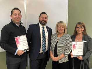 LEADERS: Hatton Vale State School head of curriculum Jonas Shantz, principal Ashley Lawless, Education Queensland regional director Leanne Wright and Hatton Vale State School Head of Special Education Sandra Calam. Picture: Contributed