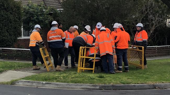 The NBN rollout in action.