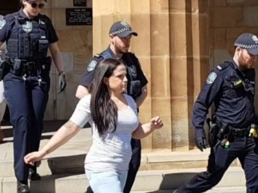 A woman was arrested after allegedly attempting to bring two knives into the Adelaide Magistrates Court. Photo: Sean Fewster.