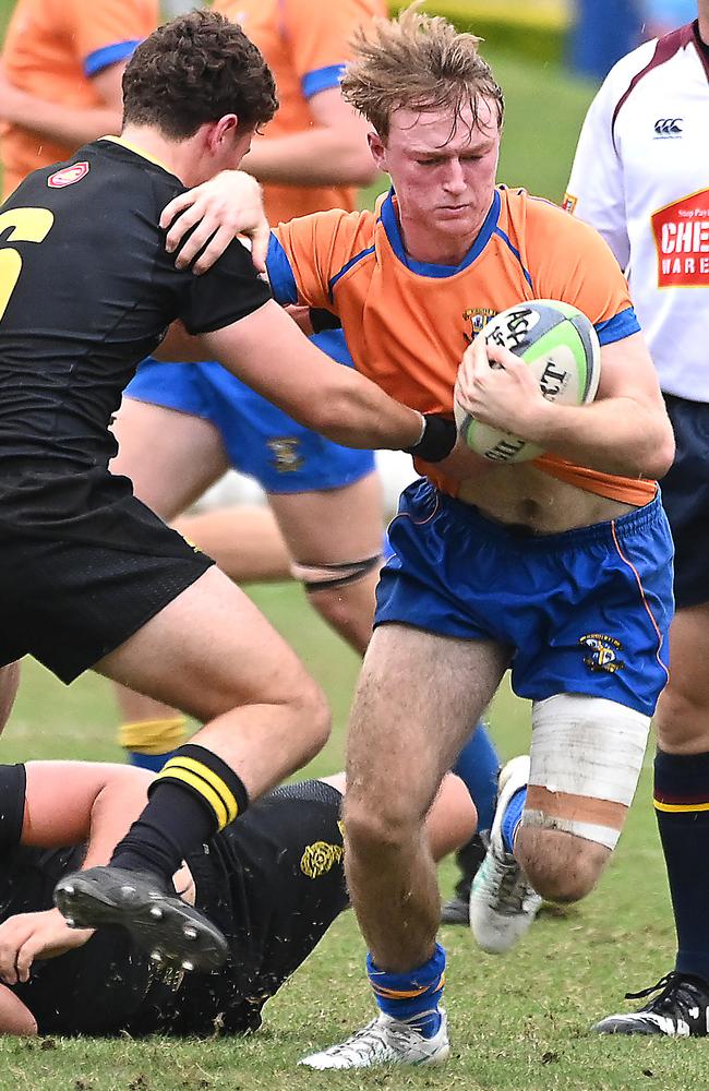 Marist College Ashgrove player Tom Howard. AIC First XV rugby between St Laurence's and Marist College Ashgrove on Saturday June 1, 2024. Picture, John Gass