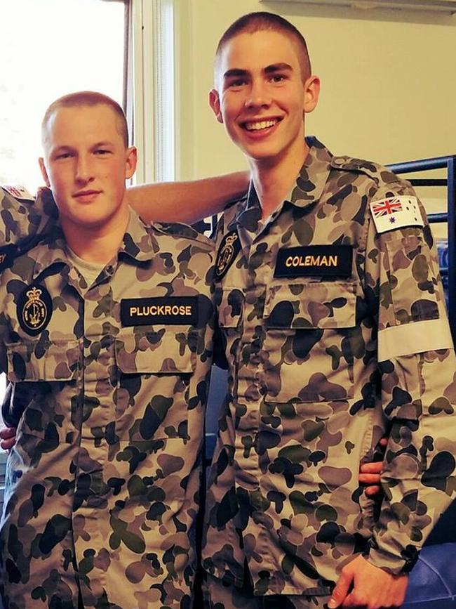 Seaman Jarrad Pluckrose (left) and Seaman Connor Coleman (right). Picture: Facebook