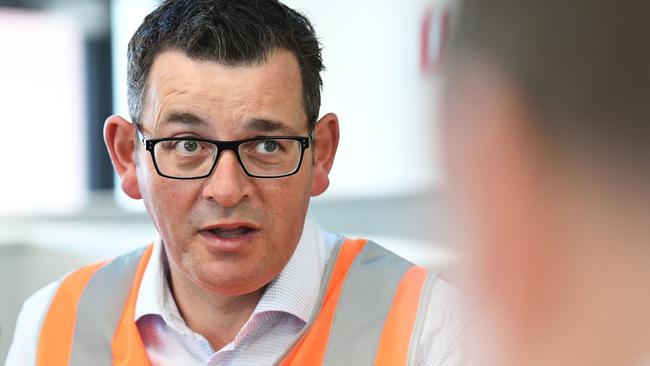 Premier Daniel Andrews has pledged to increase Victoria’s Renewable Energy Target to 50 per cent by 2030. Picture: AAP Image/James Ross