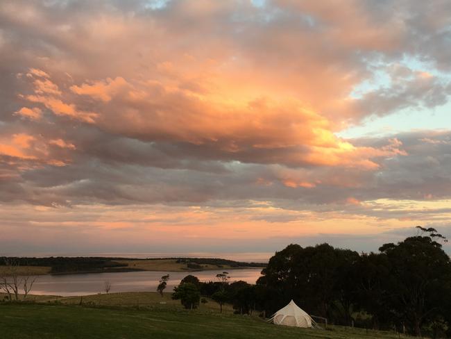 Tilba Lake Camp on the New South Wales South Coast. Picture: Destination NSW