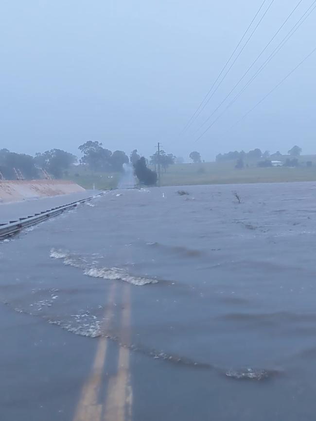 Flooding at Testers Hollow. Picture: Facebook/Christianne Burke Jeffries.