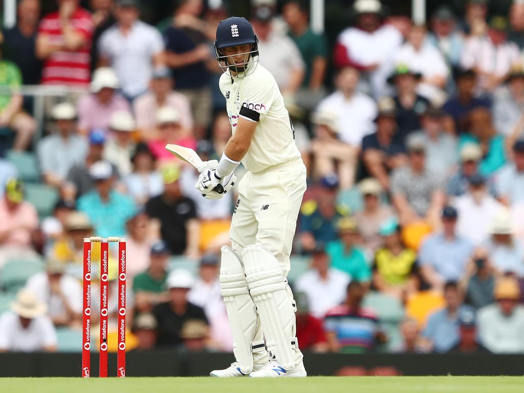 England captain Joe Root brought incredible form to the Ashes but didn’t trouble the scorers in his first innings in Australia. Picture: Chris Hyde/Getty Images