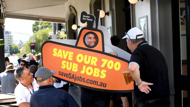 Rex Patrick dressed as a submarine. That’s why he gets paid the big bucks.