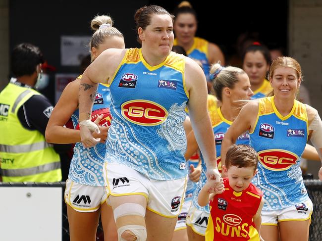 Perkins says the support she as received from all corners has been heartening. Picture: AFL Photos/Getty Images