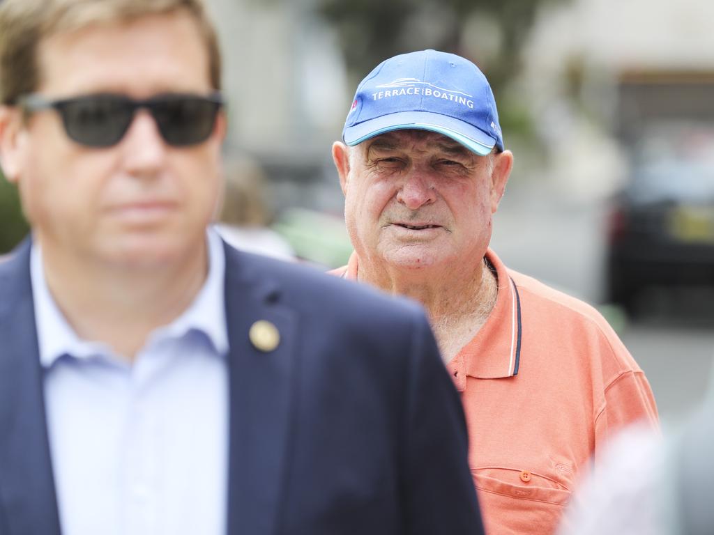 Troy Grant (left) on Friday told a court that his father Kenneth (right) began abusing alcohol after a traumatic incident while on duty in the 1970s. Picture: Dylan Robinson