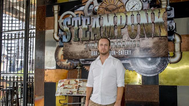 Steampunk in Surfers Paradise owner Grant Rodgers. Picture: Jerad Williams