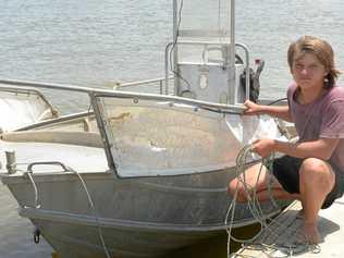 Hayden Gerszler's heading out on the Fitzroy to check on his family's crab pots. Picture: Jann Houley