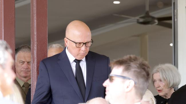 Peter Dutton, fedral opposition leader, At the State Funeral Service for Mike Ahern AO, at Our Lady of the Rosary Catholic Church, Caloundra, on Friday 25th August 2023 - Photo Steve Pohlner
