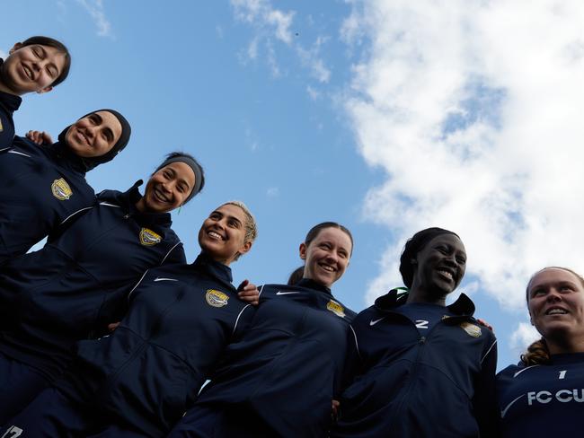 Rival team Casey Comets prepares to square off in the first local league grand final to be held at the Home of the Matildas.