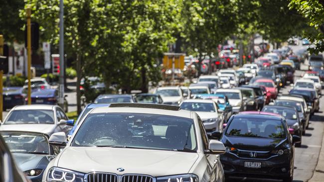 It’s no surprise Punt Rd made the list of Melbourne’s worst roads. Picture: Sarah Matray