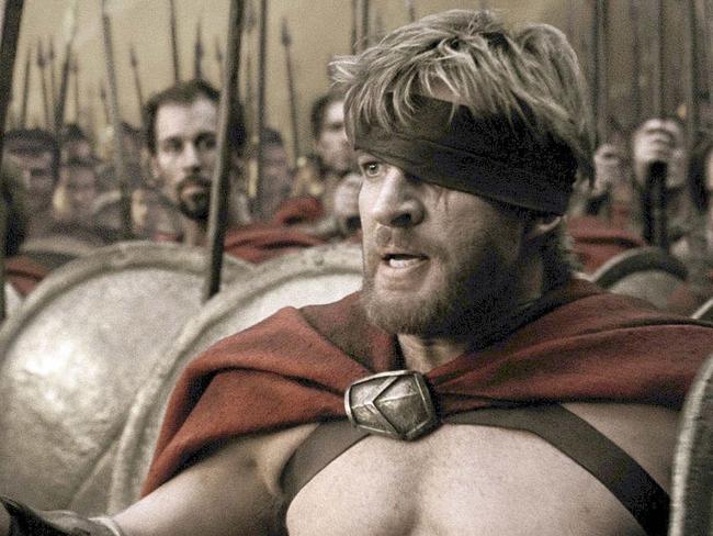 David Wenham in a scene from the film, 300.