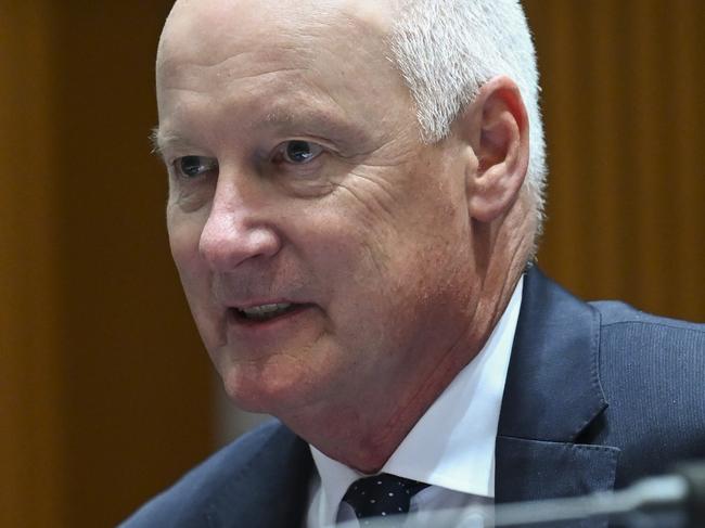 CANBERRA, AUSTRALIA, NewsWire Photos. SEPTEMBER 27, 2023: Qantas chairman Richard Goyder and new CEO of Qantas Airways Vanessa Hudson and Qantas Group's General Counsel Andrew Finch appear before an inquiry into Australia's bilateral airservices arrangements at Parliament Hous ein Canberra. Picture: NCA NewsWire / Martin Ollman