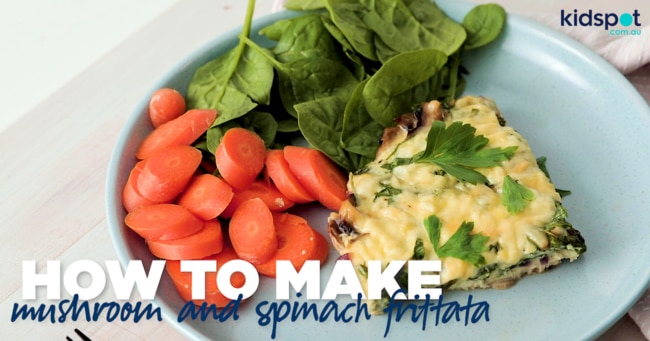 How to make mushroom and spinach frittata 