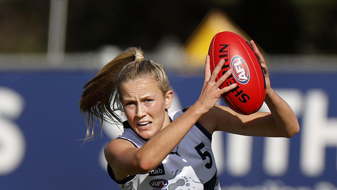 Yasmin Duursma joins her brother Xavier at the Power. Picture: Jonathan DiMaggio/AFL Photos/via Getty Images