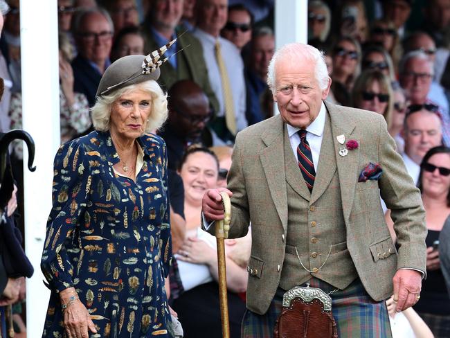 Queen Camilla, with King Charles at The Braemar Gathering, has been a pillar of strength for her husband. Picture: Getty Images