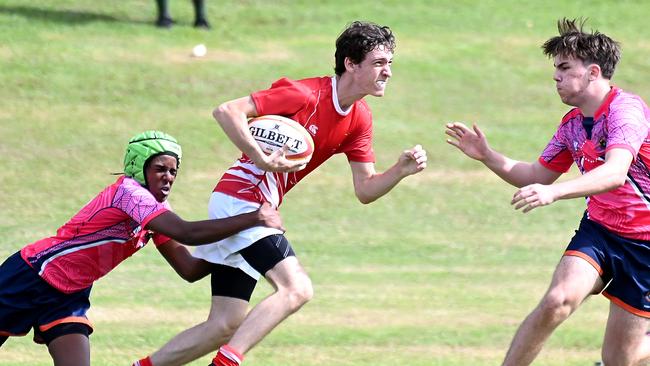 TAS First XV schoolboy rugby union between WestMAC College and St Pauls. Saturday May 11, 2024. Picture, John Gass
