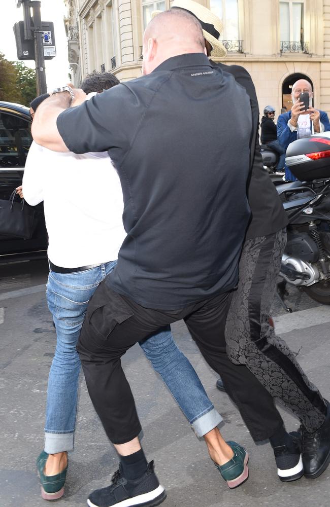 Kim Kardashian’s security team tackled Vitali Sediuk. Picture: Pepito/Splash News