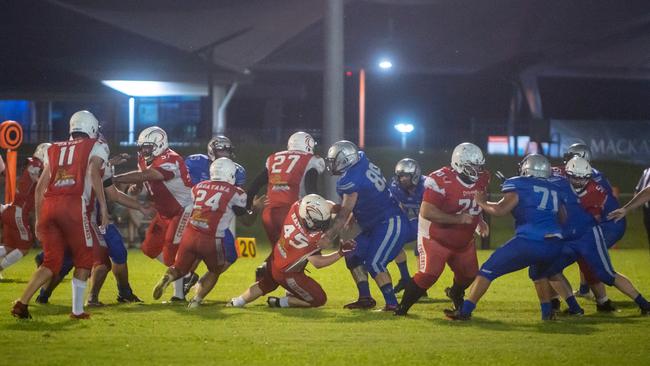Mackay Gridiron vs Townsville Cyclones at West Tiger Park Walkerston. Saturday 20 January 2024 Picture:Michaela Harlow