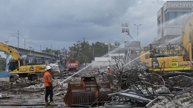 Demolition work is moving quickly.