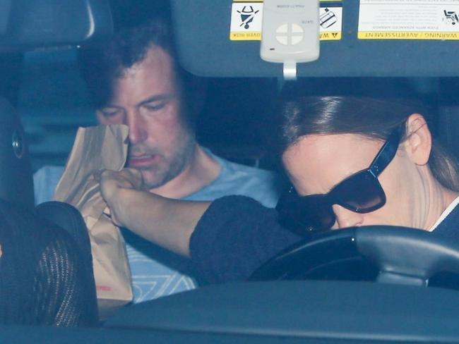 Ben Affleck’s wife Jennifer Garner takes him for a final fast food fix before heading to The Canyon Treatment Center for rehab. Picture: Backgrid