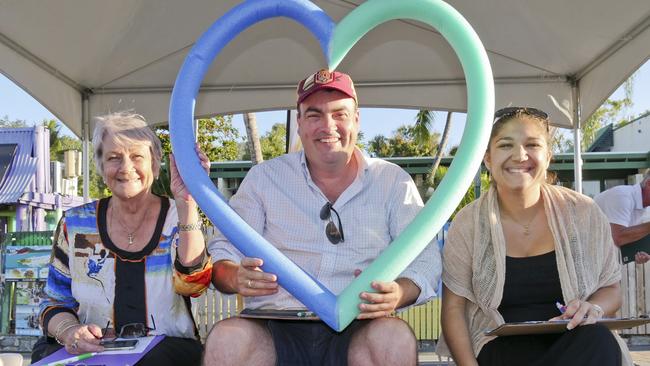 Councillor Jan Clifford, MP Jason Costigan and TW GM Tash Wheeler at the Whitsunday Reef Festival Magic Mile down the main street of Airlie Beach