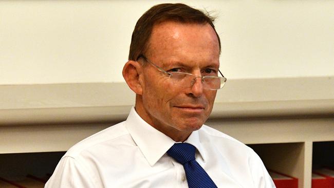 Former prime minister Tony Abbott at a Coalition party room meeting at Parliament House in Canberra, Tuesday, September 11, 2018. (AAP Image/Mick Tsikas) NO ARCHIVING