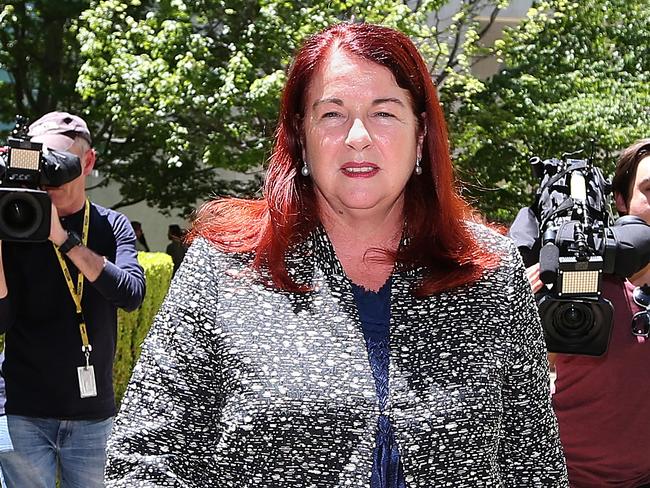 Minister for the Environment Melissa Price leaving her press conference after a meeting of the state and territory Environment Ministers at Parliament House in Canberra. Picture Kym Smith