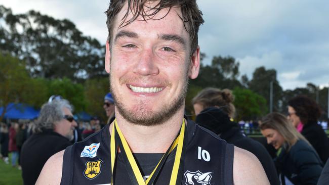 Hahndorf’s Daniel Roberts has been one of the stars of the HFL. Pic: AAP/Brenton Edwards