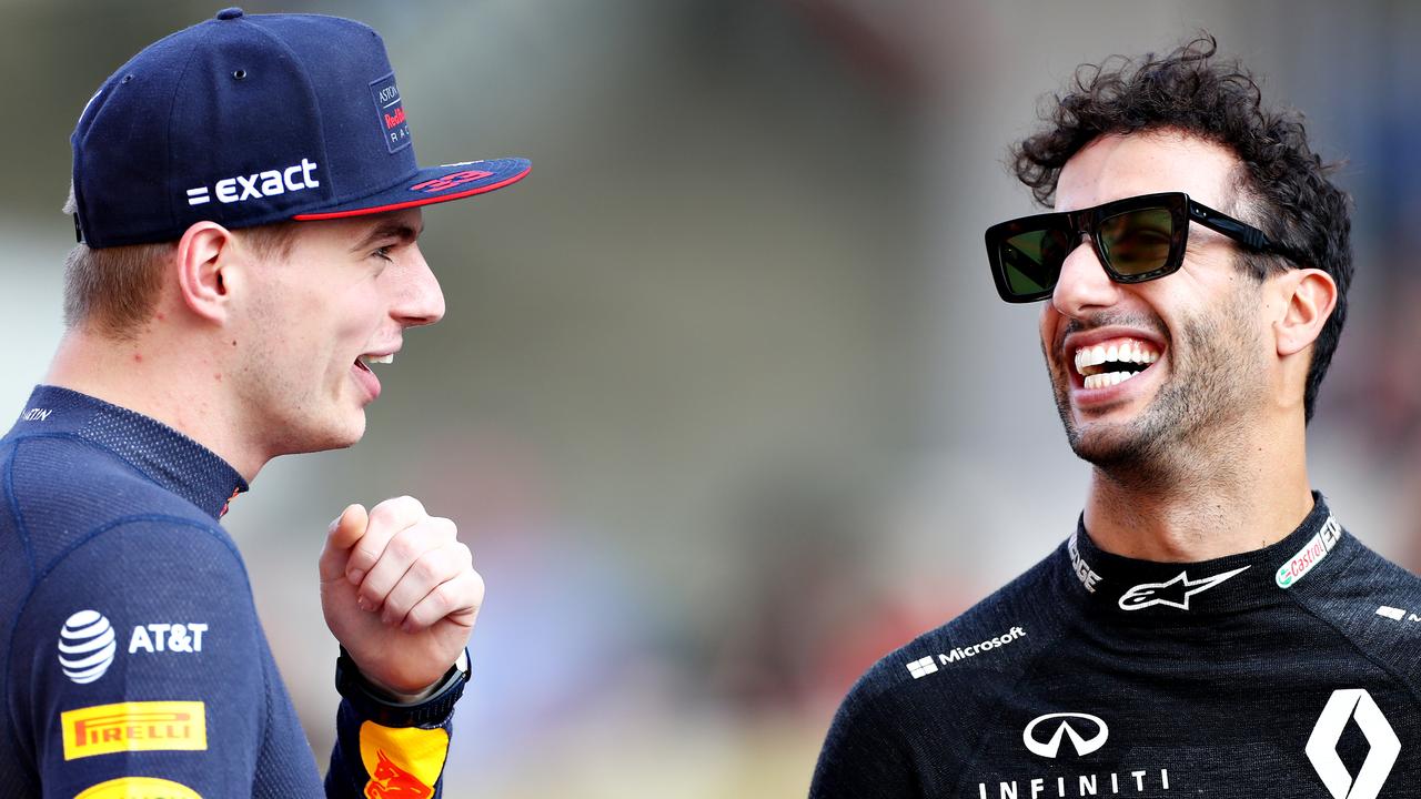 Max Verstappen and Daniel Ricciardo react to Honda news.