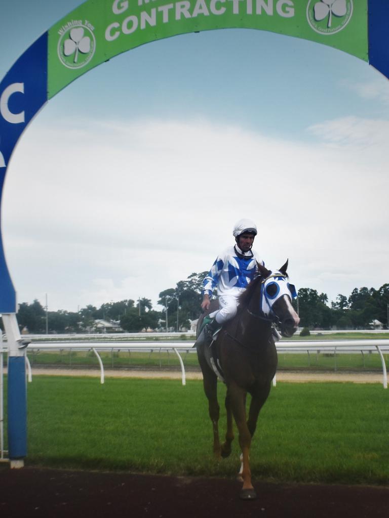 Raymond Spokes rode John Sprague trained Patriot to victory in the Yamba Golf &amp; Country Club Yamba Cup (1215m) at the Blues, Brews &amp; BBQs Day at Clarence River Jockey Club on Sunday, 14th March, 2021. Photo Bill North / The Daily Examiner