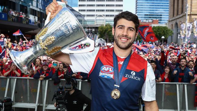 Christian Petracca at Sunday’s family day. Picture: Michael Klein